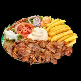 Gyros puișor la farfurie