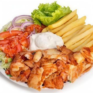 Gyros Hreanaki XXL purcel, vițel, berbecuț la farfurie