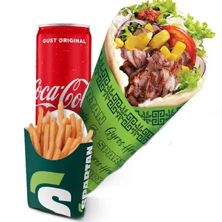 Meniu Gyros Hreanaki vițel, purcel, berbecuț la lipie
