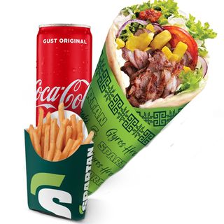 Meniu Gyros Hreanaki vițel, purcel, berbecuț la lipie