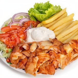 Gyros Hreanaki puișor la farfurie