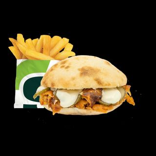 Burger Apollo puișor cu cartofi prăjiți