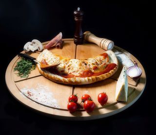 Calzone prosciutto e funghi