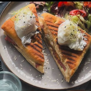 Beef Cubano and Eggs