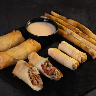 Family mix spring rolls