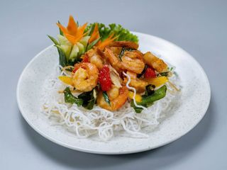 Creveti prajit in mixte de sare