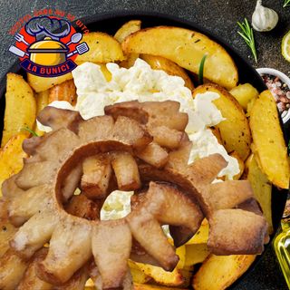 Cartofii bunicului cu slana si burduf