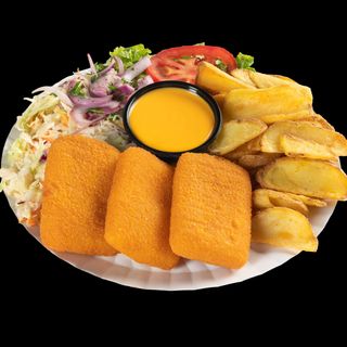 Cascaval pane la farfurie