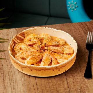 Creveți in sos de unt cu usturoi