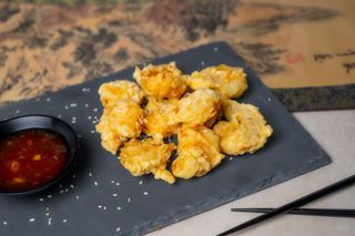 Creveți copți cu susan