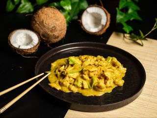 Piept de pui cu lapte de cocos