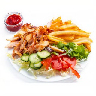 Shaorma farfurie vita 500g +Pepsi/Mirinda 0,25 /Apă 0.5.