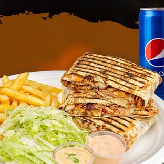 Meniu Arabeasca mix+ cartofi prăjiți + 2 sosuri +1 doza pepsi 0.25l-800g