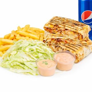 Meniu Arabeasca mix+ cartofi prăjiți + 2 sosuri +1 doza pepsi 0.25l-800g