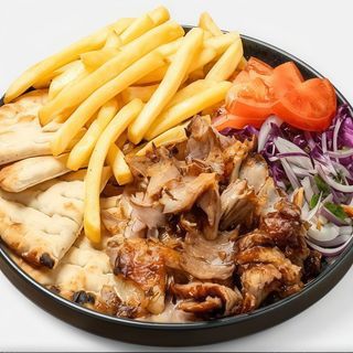 Gyros la farfurie cu pui