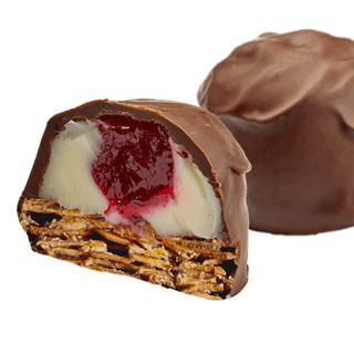 Florentine cu piure din cireșe și înveliș cu ciocolată neagră