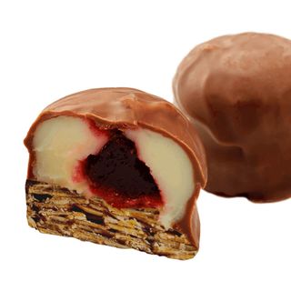 Florentine cu piure din zmeură și înveliș cu ciocolată cu lapte