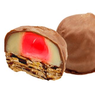 Florentine cu piure din căpșuni și înveliș cu ciocolată cu lapte