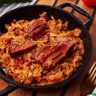 Varza calita cu costita afumata