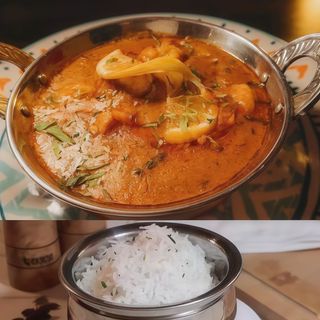 Prawn Curry + Basmati Rice