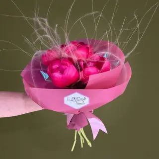 Buchet cu 5 bujori Coral