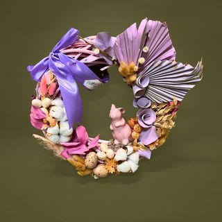 Coronita de Paste cu roz si mov