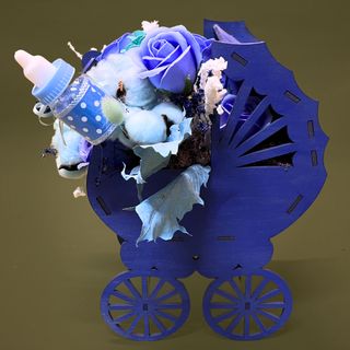 It's a boy! Carucior cu flori de sapun Albastru