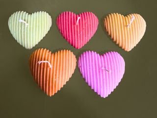 Lumanare inima - diverse culori