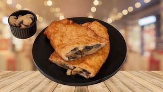 Langos cu ciuperci