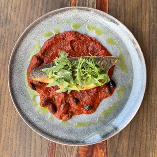 File biban de mare cu sos de legume mediteraneene