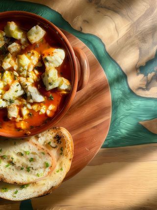 Saganaki cu creveți