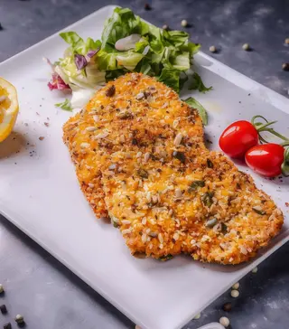 -Șnițel pui cu mix de semințe & panko