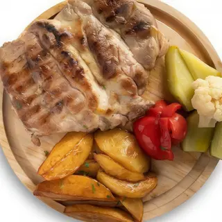 Ceafa de porc cu cartofi