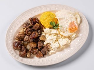 Tochitura de porc cu mamaliguta