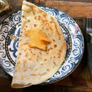 Ham & garlic mushrooms crepe