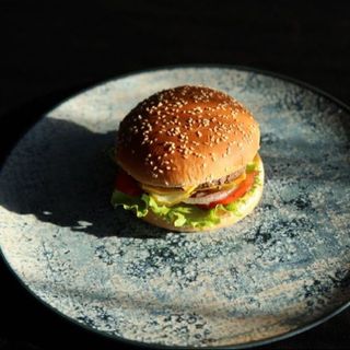 Grill chicken cheese burger