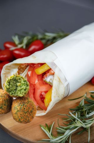 Shaorma Falafel cu ketchup
