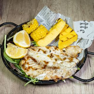 Biban de mare la gătar cu orez cu legume