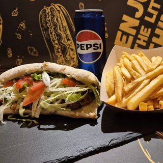 Greek Chicken + Fries + Pepsi