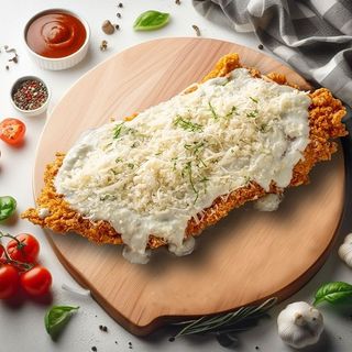 Snitel de porc quattro formaggi 