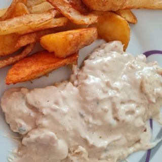 Piept de pui pe plita