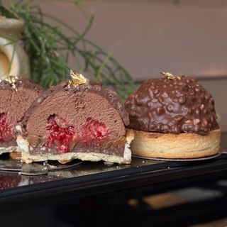 Tartă cu ciocolată belgiană și caramel
