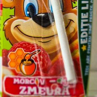 Tedi suc de morcovi, măr și zmeură 