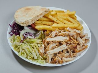 Shaorma de pui la farfurie 