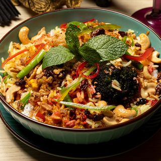 Jhinga Biryani / Orez indian cu creveți