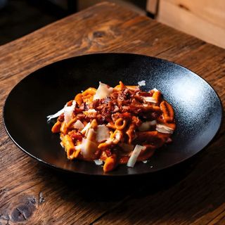 Garganelli alla vodka with guanciale