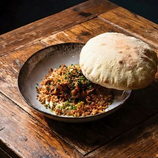 SMOKED EGGPLANT W/ TAHINI AND CRISPY ONION