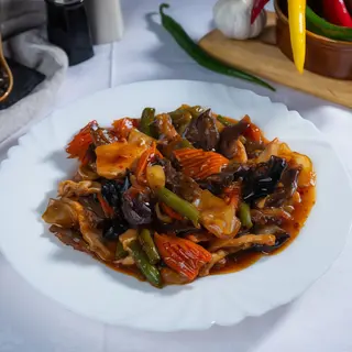 Pui și vită (dulce - picant)