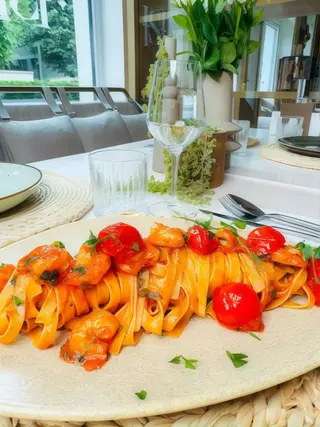 Tagliatelle cu creveti