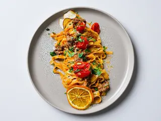 Tagliatelle cu fasii de vita